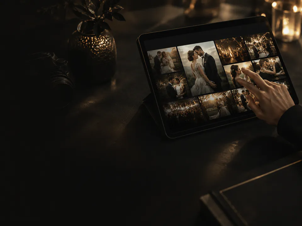 Prévia ilustrativa da criação de álbum